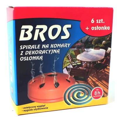 BROS- SPIRALA NA KOMARY 6 SZT. + OSŁONKA DEKOR