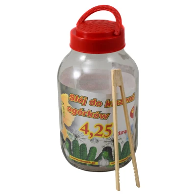 CH-SŁÓJ Z PLASTIKOWĄ POKRYWĄ 4L/4,25L+ SZCZYPCE /PAK.2SZT/ 9625