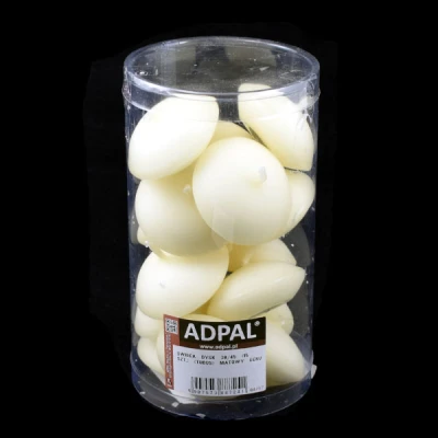 ADPAL-ŚWIECA DYSK 30/45 15SZT TUBUS MATOWY ECRU