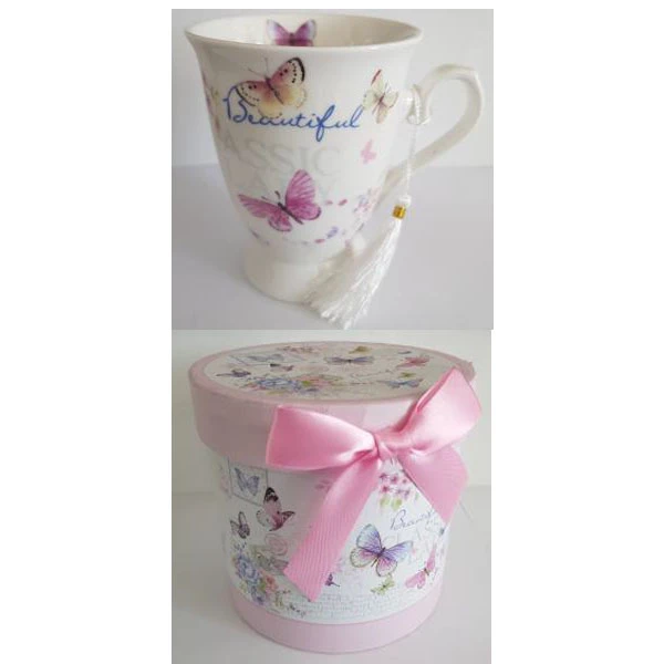 MMG-KUBEK PORCELANOWY W PUDEŁKU OZDBNYM *MOTYL* 37041