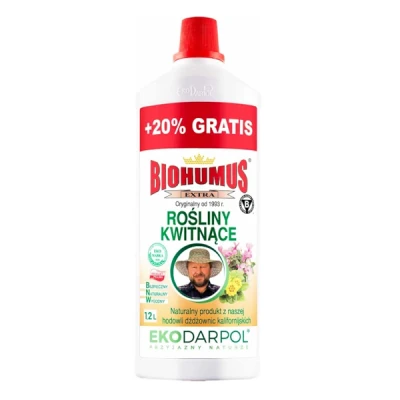 NAWÓZ BIOHUMUS EXTRA ROŚLINY KWITNĄCE 1L +20% GRATIS