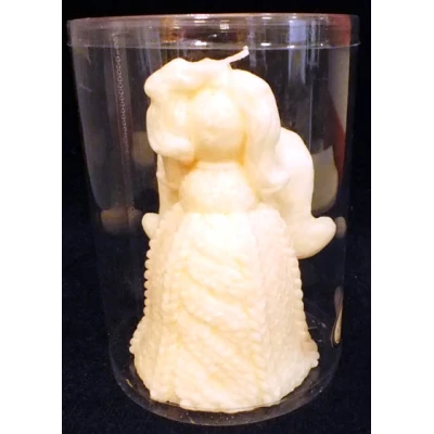 ADPAL-ŚWIECA ANIOŁ WOOL  (TUBUS) ECRU