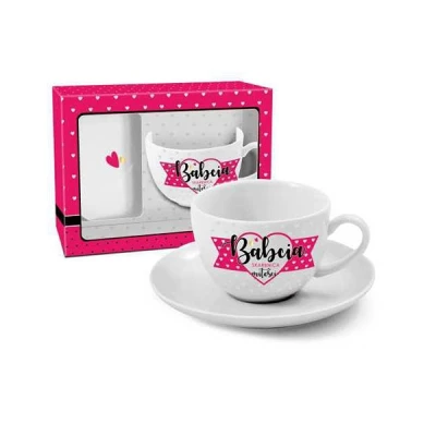 BG-FILIŻANKA ZE SPODKIEM 190ML *BABCIA SKARBNICA MIŁOŚCI*