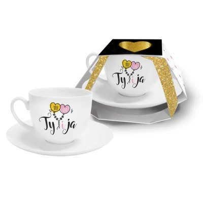 BG-FILIŻANKA ZE SPODKIEM 220ML *TY I JA*