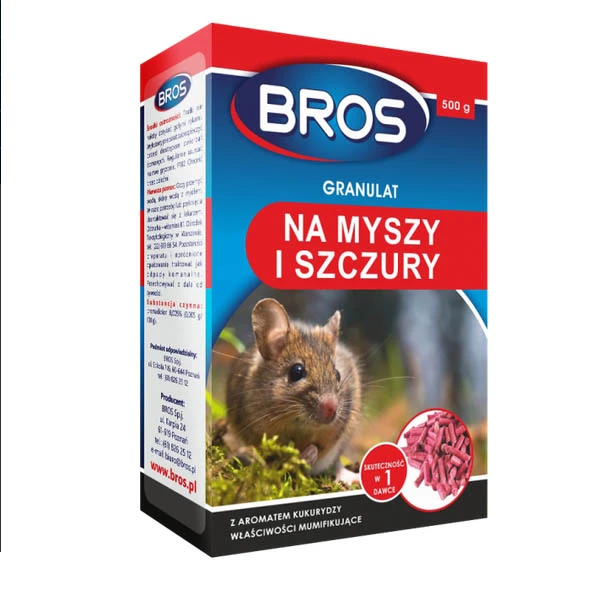 BROS-GRANULAT NA MYSZY I SZCZURY 500G  X