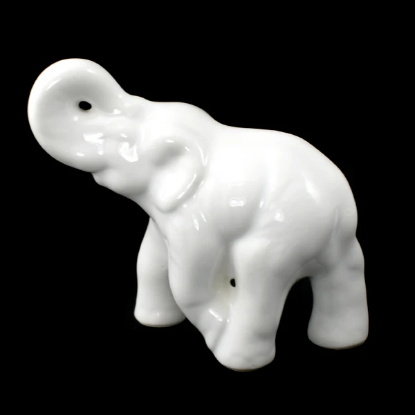 CERKAM-SŁOŃ BIEGNĄCY ŚREDNI *SZKLIWO BIAŁE* C-178SZB