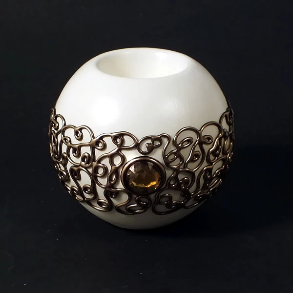 CER-ŚWIECZNIK KULA MAŁA *DECOR ZŁOTY* C-171DZ