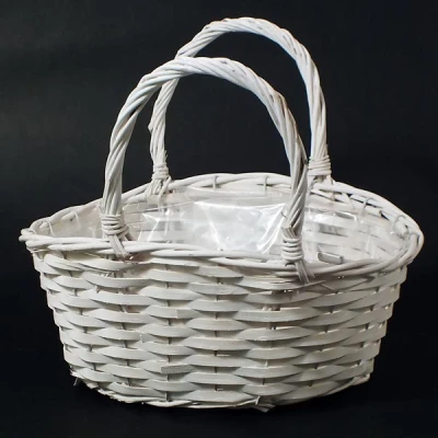 DM-KOSZ WIKLINOWY Z USZAMI BIAŁY DM15103/1 DUŻY