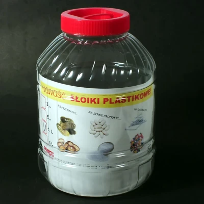 DOMOS-SŁOIK PLASTIKOWY Z WIECZKIEM 15L