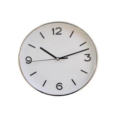 FENIKS-ZEGAR ŚCIENNY 25CM *TIMO 51* SREBRNY-B