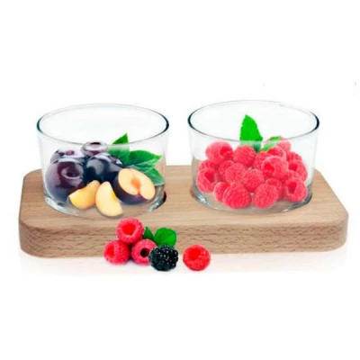 GLASMARK-SALATERKI 2 SZT. NA DESCE PROSTOKATNEJ 20CM