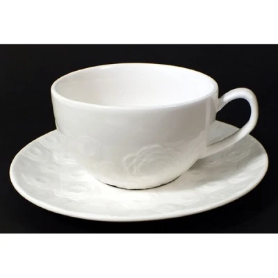 MONDEX - 1 FILIŻANKA + SPODEK *ROSE* LH-3838 /PAKOWANE PO 4 KPL/