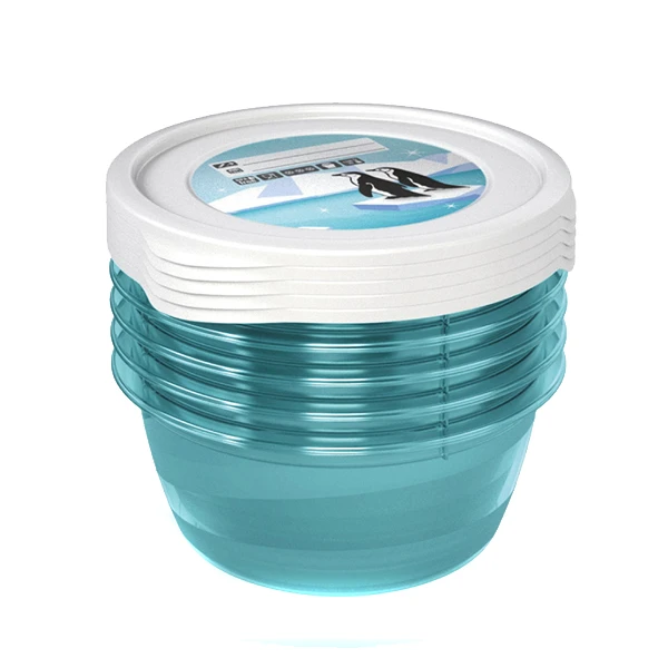 OKT-ZESTAW *5* POJEMNIKÓW OKRĄGŁYCH 0,5L *POLAR* 30697