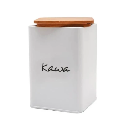 TAD-POJEMNIK NA KAWĘ *MAESTRA BIAŁY* 9,5X9,5X13,5CM POLSKI NAPIS