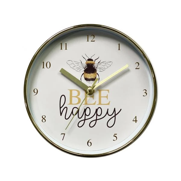AS-ZEGAR ŚCIENNY 20CM *BE HAPPY-PSZCZOŁA*