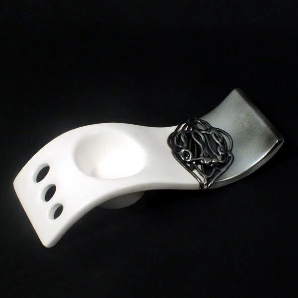 CER-PODSTAWKA FALA WĄSKA *DECOR 1/2 SREBRO* C-294-1/2S