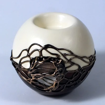 CER-ŚWIECZNIK KULA MAŁA *DECOR 1/2 BRĄZ* C-171BR