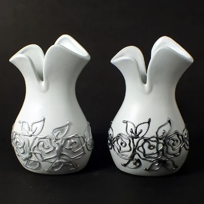 CER-WAZON TULIPANEK *DECOR SZARY RÓŻA* C-416DSZ