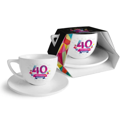 BG-FILIŻANKA ZE SPODKIEM DUO 400ML *40 WSZYSTKIEGO NAJLEPSZEGO*