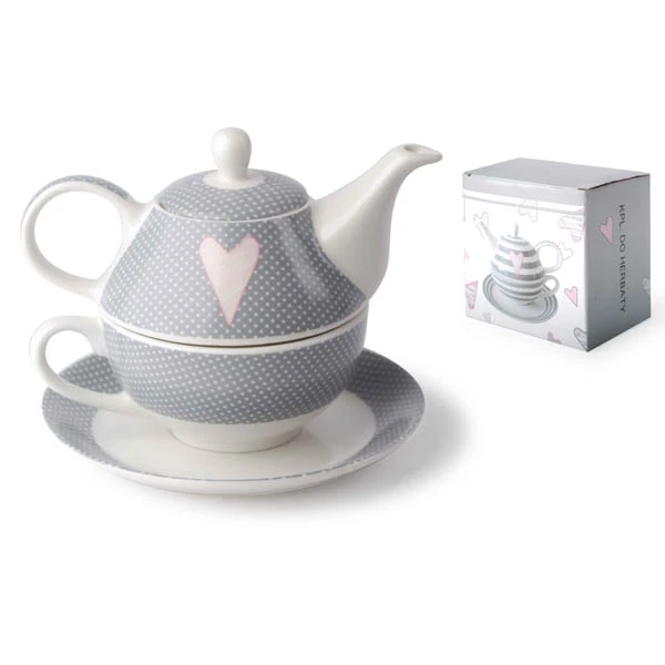 MON-KPL. DO HERBATY FILIŻANKA+DZBANEK+ SPODEK *AMELIE* 8271