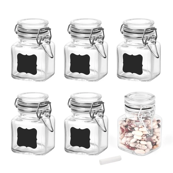 TAD-ZESTAW 6 SŁOIKÓW 100ML + 12 ETYKIET KREDOWYCH + 1 KREDA