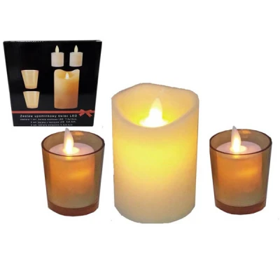 TOM-KPL. 3-ŚWIEC WOSKOWYCH LED  *SW12*