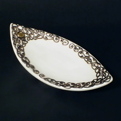 CER-PODSTAWKA STROIK ŁÓDKA MAŁA *DECOR ZŁOTO* C-219DZ