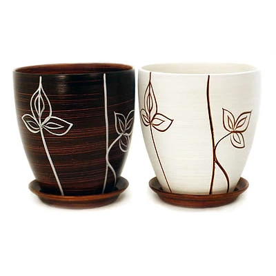 DONICZKA CERAMICZNA *CLASSIC* RĘCZNIE MALOWANA WYSOKA 19