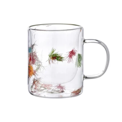 MON-KUBEK SZKLANY TERMO 400ML PROSTY Z KWIATKAMI 5847