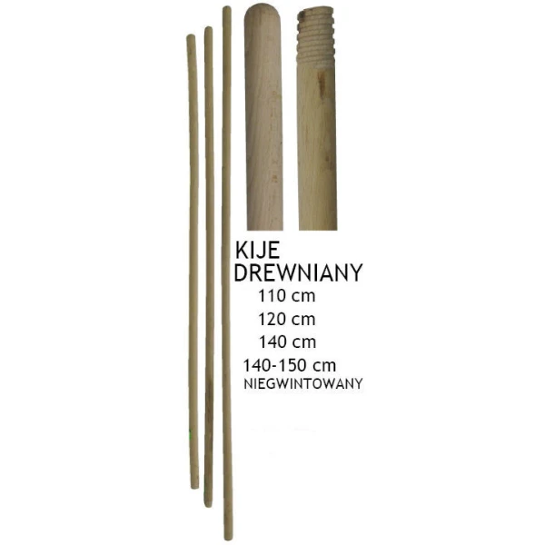 KIJ DREWNO GWINTOWANY 1,20M /1,40M