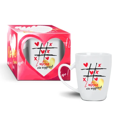 CF-KUBEK SERCE 350ML WALENTYNKI *Z MIŁOŚCIĄ NIE WYGRASZ*