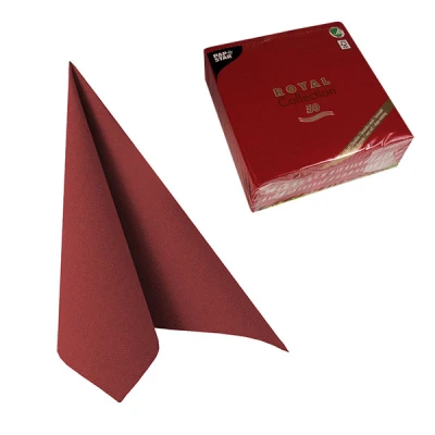 PAP-SERWETKI *RC* 40X40 A'50 11608 BORDOWY/UNI BORDEAUX