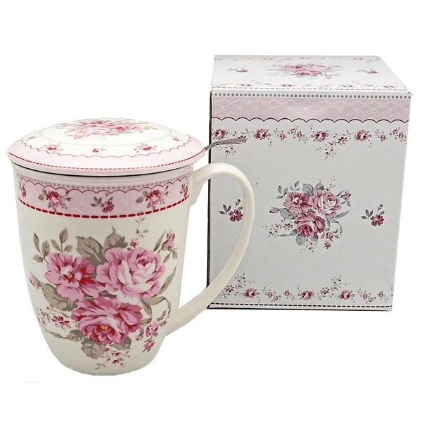 TOM-KUBEK Z ZAPARZACZEM 400ML RÓŻA CU3-120