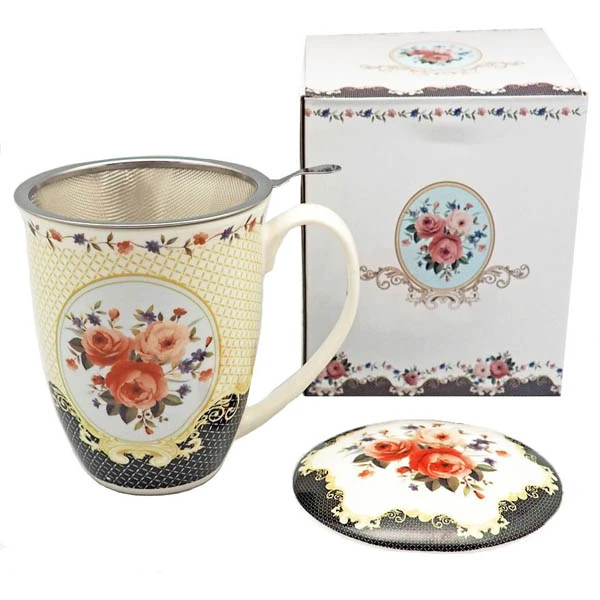 TOM-KUBEK Z ZAPARZACZEM 400ML RÓŻA CU3-141