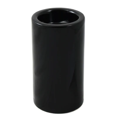 CER-ŚWIECZNIK TUBA MAŁA* DEKOR SZKLIWO CZARNE* C-508SZK