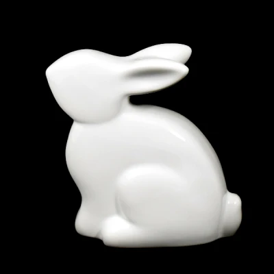 CER-ZAJĄC PLAYBOY MAŁY *SZKLIWO BIAŁE* C-463SZB