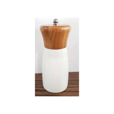 MMG-MŁYNEK DREWNIANY BIAŁY CERAMICZNY 13CM  37300