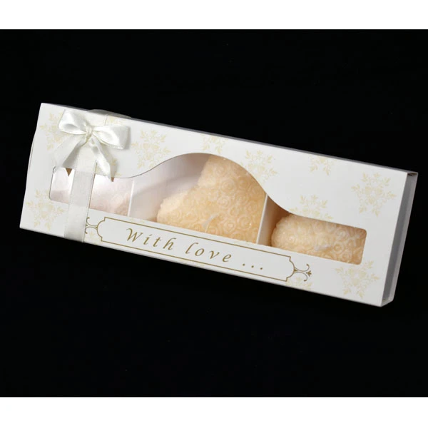 ADPAL-3 ŚWIECE SERCE MAŁE W RÓŻYCZKI STEARYNOWE AROMAT ECRU