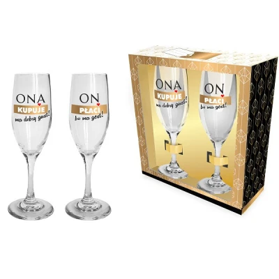 BG-ZESTAW 2 KIELISZKÓW SZAMPAN *ONA KUPUJE ON PŁACI*