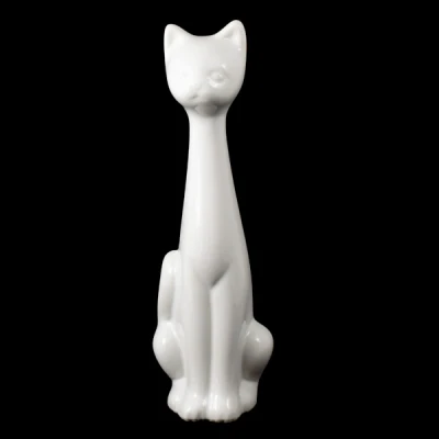 CER-KOT RUSKI DUŻY *SZKLIWO BIAŁE* C-117SZB