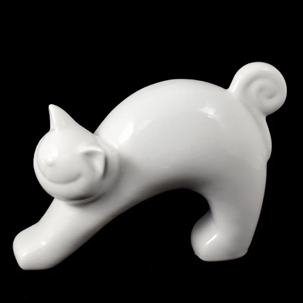 CER-KOT WYGIĘTY KLAKIER NISKI *SZKLIWO BIAŁE* C-536SZB