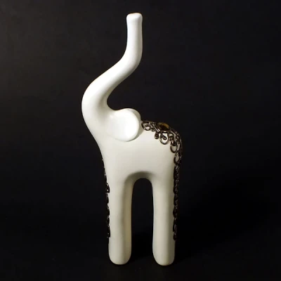 CER-SŁOŃ MODERN CHUDY MAŁY *DEKOR ZŁOTY* C-336DZ