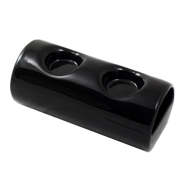 CER-ŚWIECZNIK RURA II * DEKOR SZKLIWO CZARNE* C-304SZK