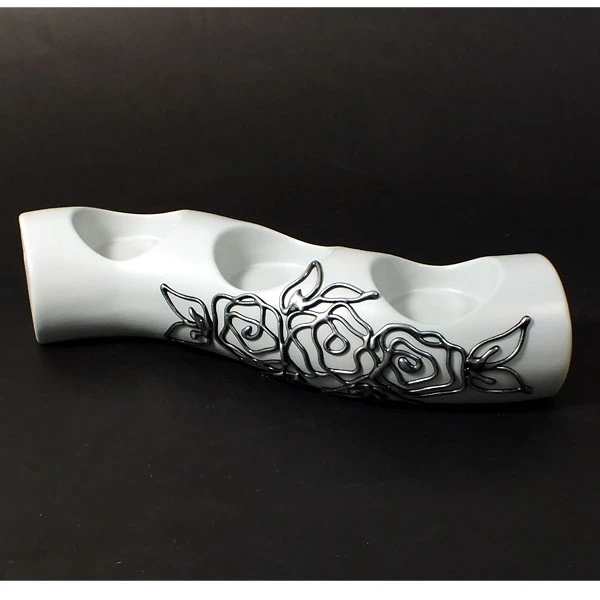 CER-ŚWIECZNIK ŚLIMAK III *DECOR SZARY RÓŻA* C-472DSZ