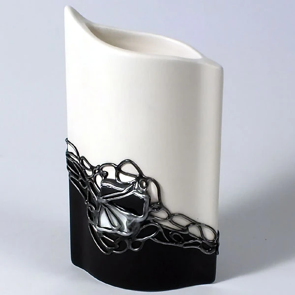 CER-WAZON PŁASKI NISKI *DECOR CZARNY* C-392DCZ