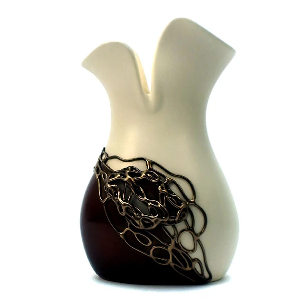 CER-WAZON TULIPANEK *DECOR 1/2VENGE/BRĄZ* C-416-1/2DV/BR