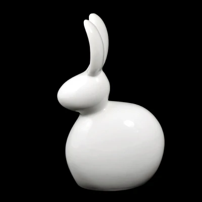 CER-ZAJĄC KULKA WYSOKI *SZKLIWO BIAŁE* C-614SZB