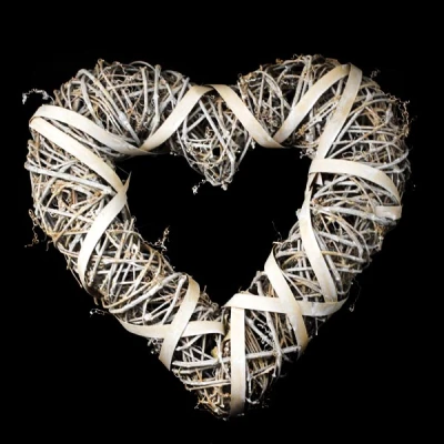 DM-SERCE WIKLINOWE 16671 SZARE 40CM