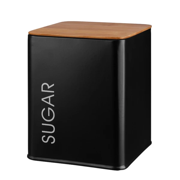 GAL-POJEMNIK METALOWY KWADRAT *SUGAR* 21595 CZARNY