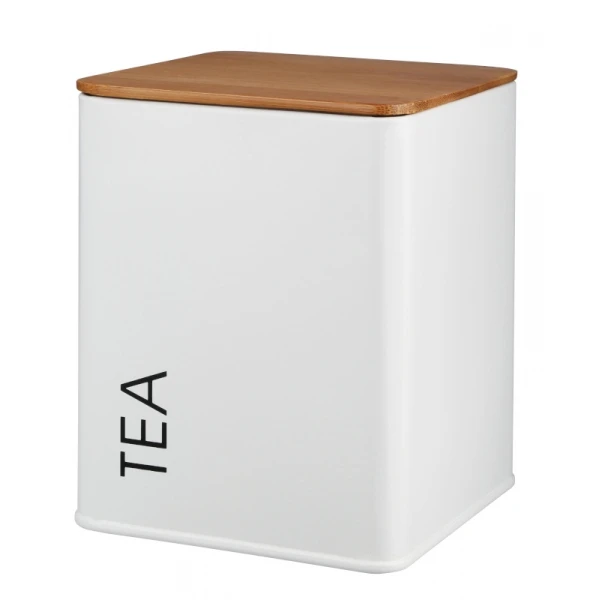 GAL-POJEMNIK METALOWY KWADRAT *TEA* 21591 BIAŁY